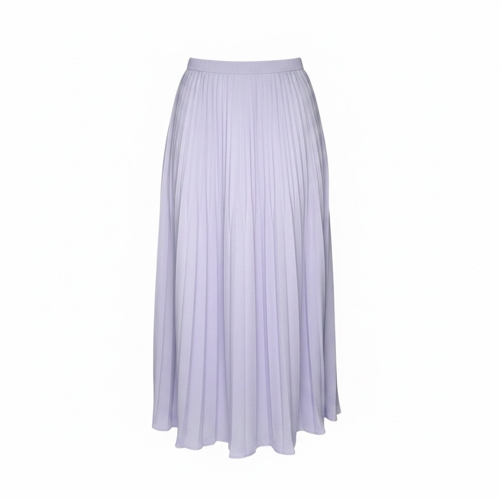 Uniqlo Lilac Pleated Maxi Skirt Large Flowy Elastic Waist Lined Ballet Fairy